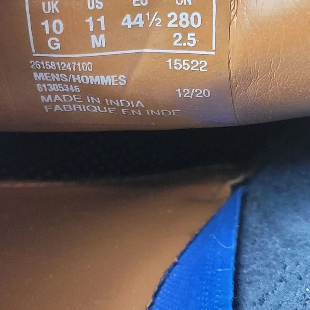 Clarks Cambro Men's Sneaker Size 11 Blue Leather Canvas Lace Up Shoes